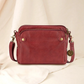 Full-Grain Leather Crossbody Bag with Detachable Strap and Card Slots, Fits 10in Tablet