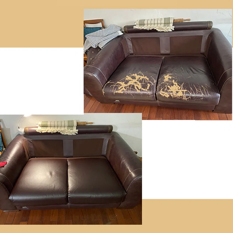Self-Adhesive Leather Repair Patch, Cuttable PU Leather Sofa Refinisher (19.7 x 53.9 Inches)