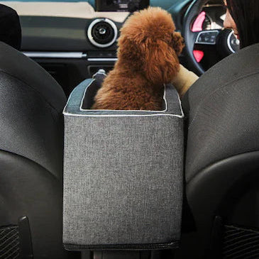 sjbackyard Pet Armrest Safety Seat, Car Seat Travel Bag for Small Dogs and Cats