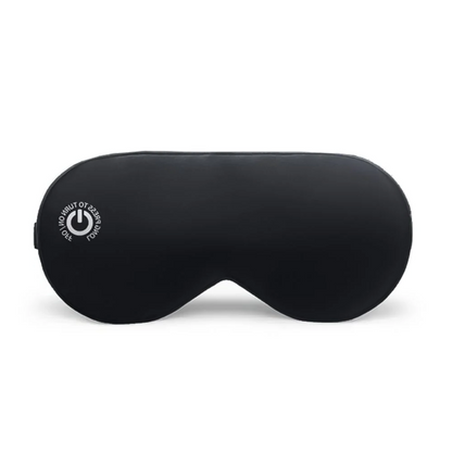 Heated Eye Mask with Rechargeable Battery and Gentle Vibration, Removable Silk Cover