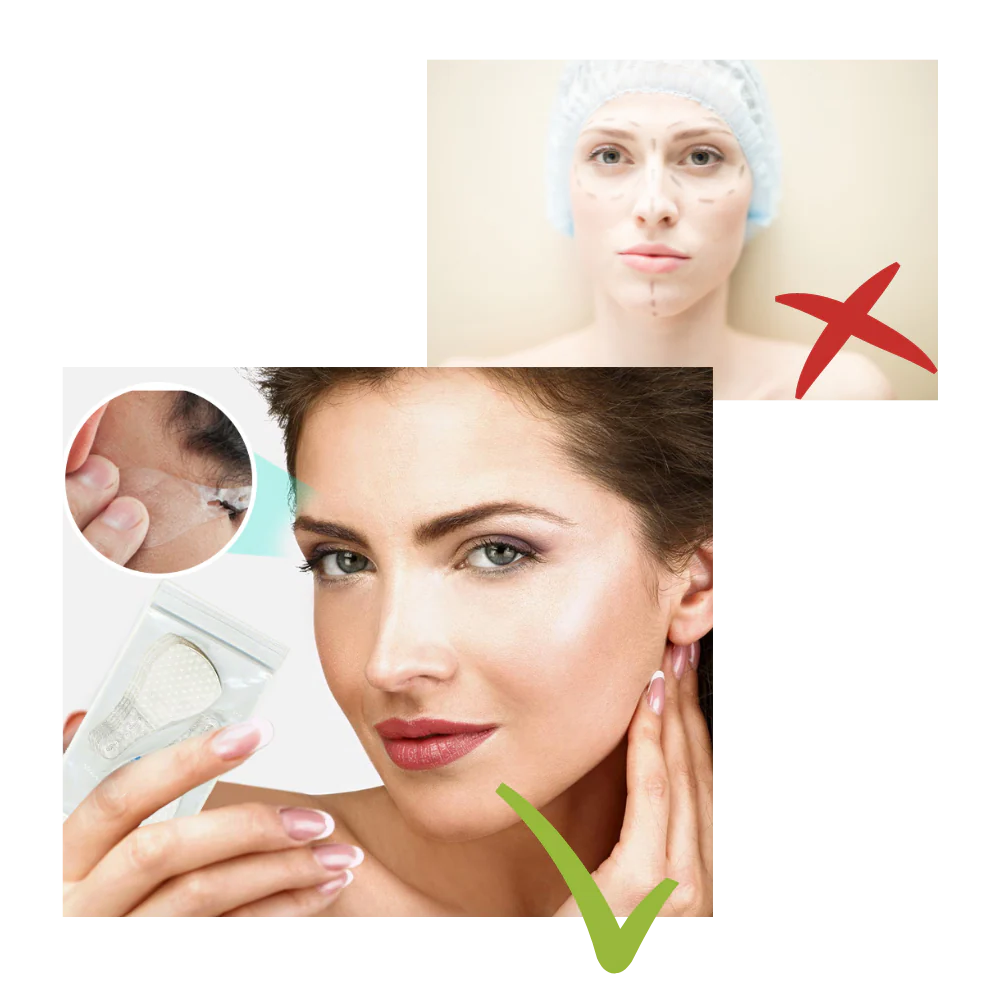 Facial Lift Tape with Medical-Grade Adhesive and Reusable Design, 40 Pieces