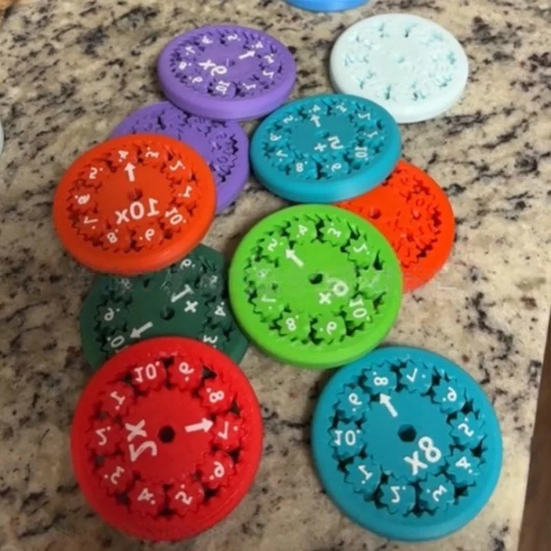 Spinning Math Facts Practice Toy with Four Operations
