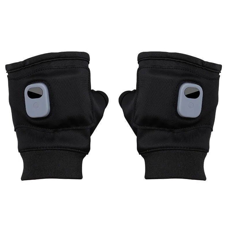 Heated Fingerless Gloves with Type-C Charging and 3 Heat Levels, One Size