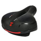 Padded Bike Saddle with Hollow Center Airflow and Reflective Strip