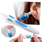 Earwax Removal Tool with Spiral Silicone Tips and Reusable Handle, 16-Pack