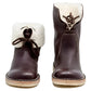 Winter Boots with Wool Lining and Rubber Sole, Adjustable Collar