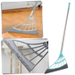 Extendable Rubber Broom with 53.1 Inch Reach and 12.2 Inch Blade for Multiple Surfaces