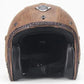 Classic Open Face Motorcycle Helmet with Retro Goggles
