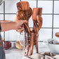 Natural Teak Wood Kitchen Utensil Set, Eco-Friendly Non-Toxic Cooking Tools for Everyday Use