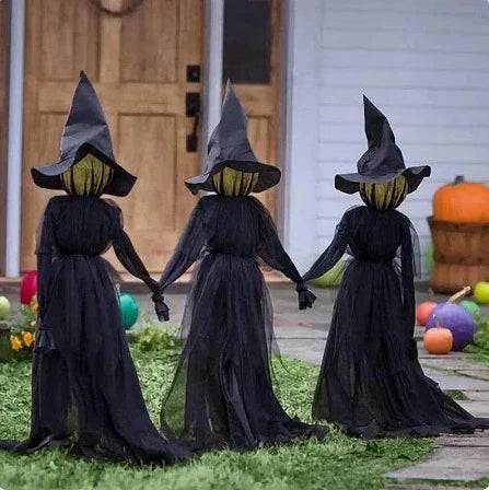 Lighted Halloween Witch Stake for Outdoor Halloween Decorations