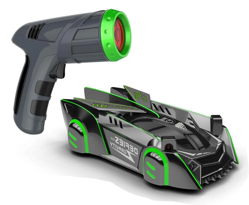 Wall Climbing RC Car with Laser Pointer Control and LED Night Lights, Rechargeable