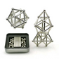 Magnetic Building Blocks Set with 36 Sticks and 27 Beads, Tin Storage