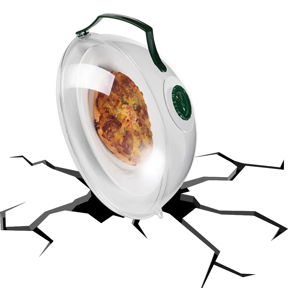 Vented Microwave Food Cover with Steam Vent and Splash Guard for 10.3in Plates