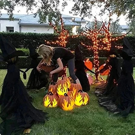 Lighted Halloween Witch Stake for Outdoor Halloween Decorations