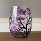 Hand Painted Wine Glasses with Seasonal Tree Artwork, Dishwasher Safe