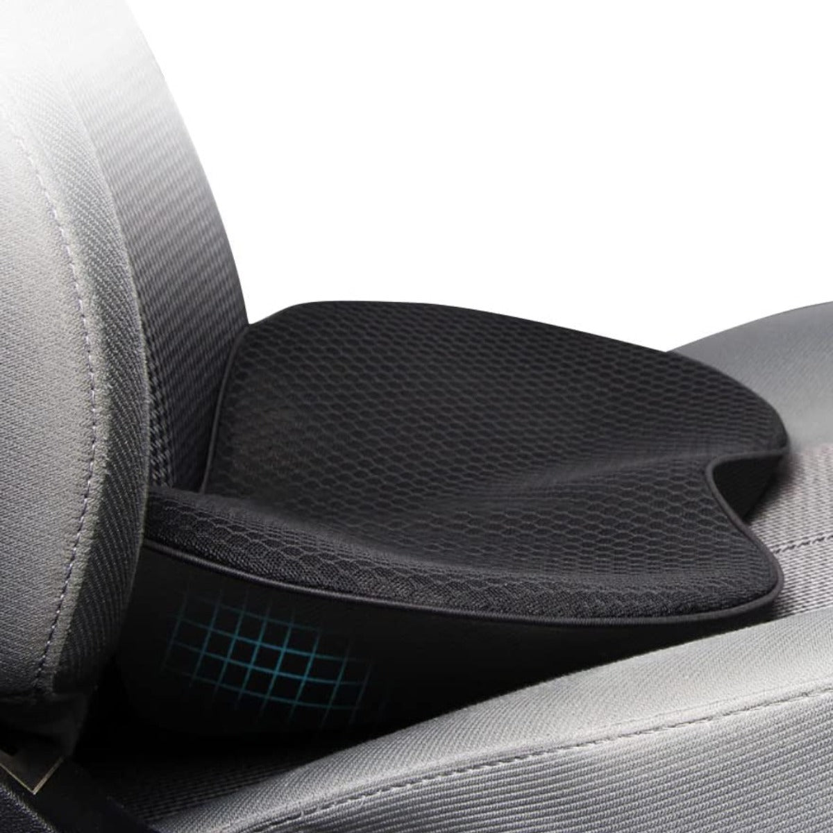 Car Seat Cushion with Memory Foam and 3.5-Inch Height Boost, Removable Breathable Cover