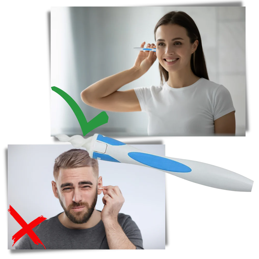 Earwax Removal Tool with Spiral Silicone Tips and Reusable Handle, 16-Pack
