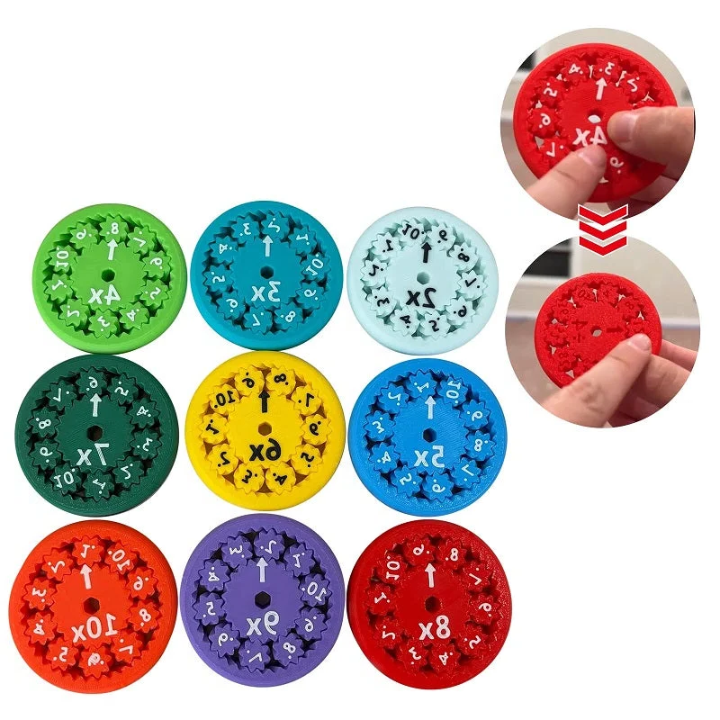 Spinning Math Facts Practice Toy with Four Operations