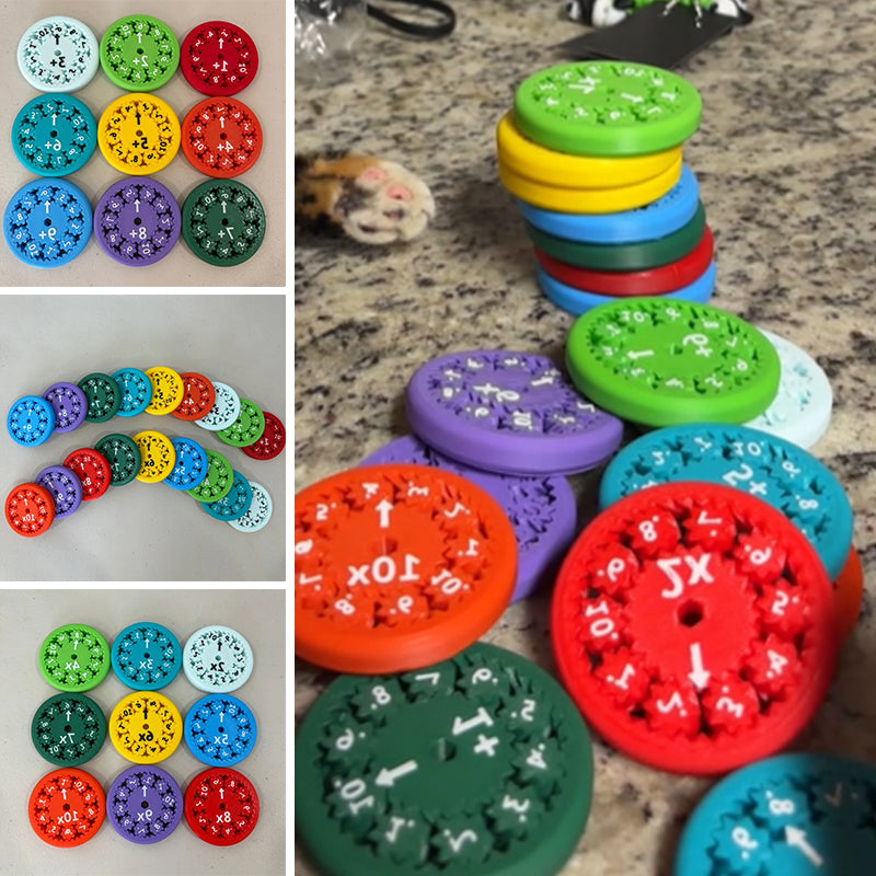 Spinning Math Facts Practice Toy with Four Operations