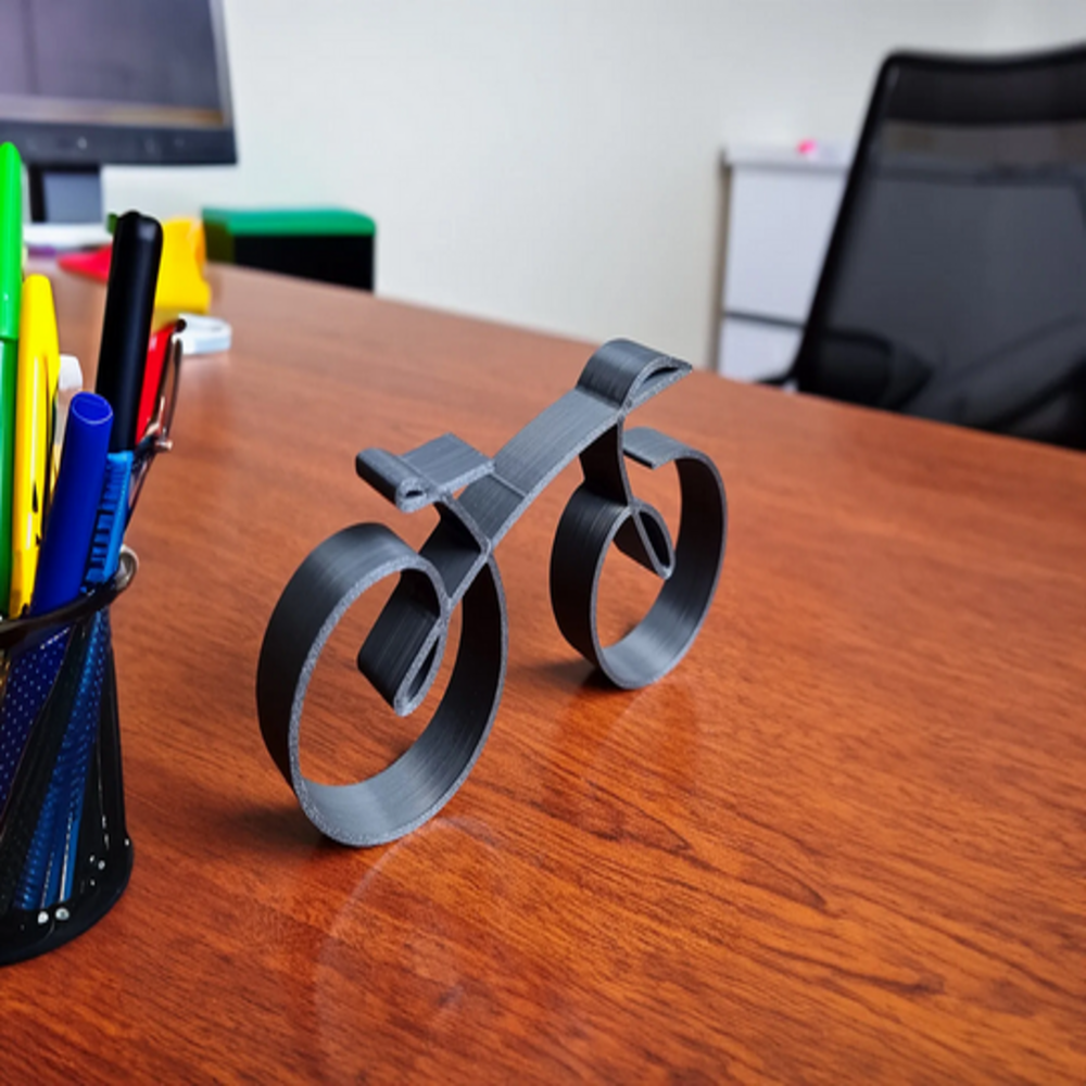 Minimalistic Bicycle Sculpture Wire Framed Black