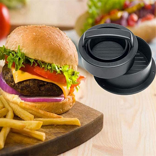 Manual Burger Patty Press with Removable Mold and Consistent Thickness Control