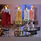 Color Changing LED Liquid Candle with Spinning Glitter and Flame Effect, USB or Battery