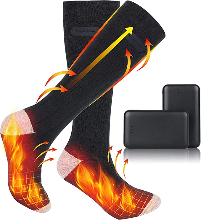 Rechargeable Heated Socks with Dual Zone Heating and Three Temperature Settings
