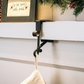 Mantel Stocking Holder with Cantilever Grip and Dual Hooks, Adjustable 0.5-8.5in