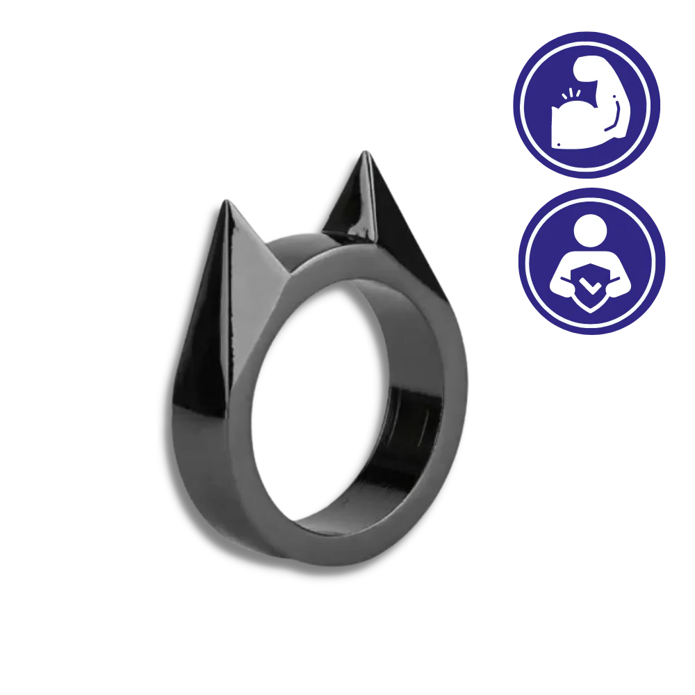 Protective Alloy Ring with Pointed Edge, Set of 3