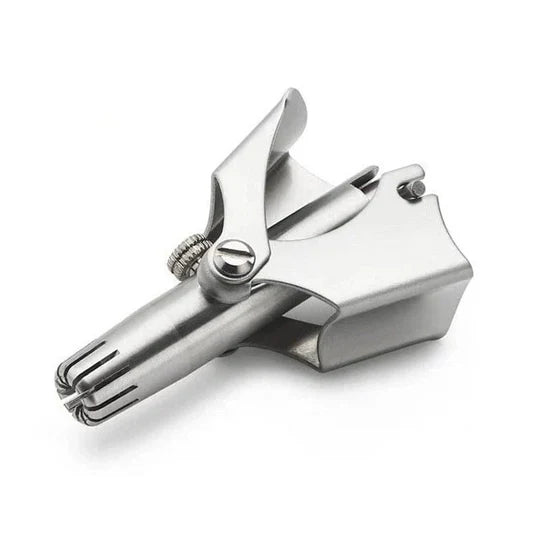 Precision Stainless Steel Manual Nose Hair Trimmer for Men