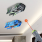 Wall Climbing RC Car with Laser Pointer Control and LED Night Lights, Rechargeable