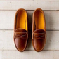 Slip-On Loafers with Low Heel and Cushioned Insole, PU Leather Upper