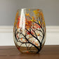 Hand Painted Wine Glasses with Seasonal Tree Artwork, Dishwasher Safe