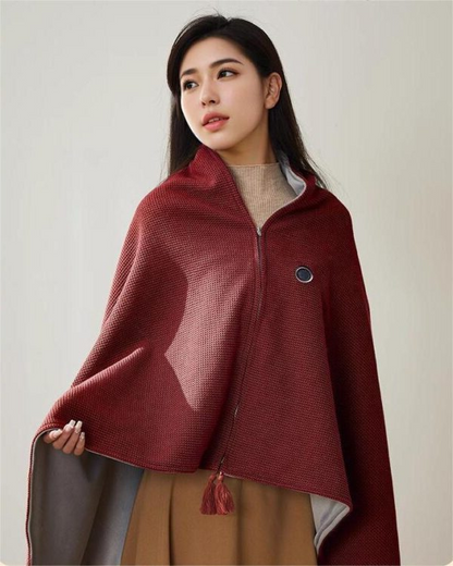 Electric Shawl with Three Heat Settings and Universal Charging Port
