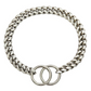 Solid Steel Chain Collar for Dogs with Polished Finish and Chew Resistant Construction