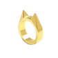 Protective Alloy Ring with Pointed Edge, Set of 3