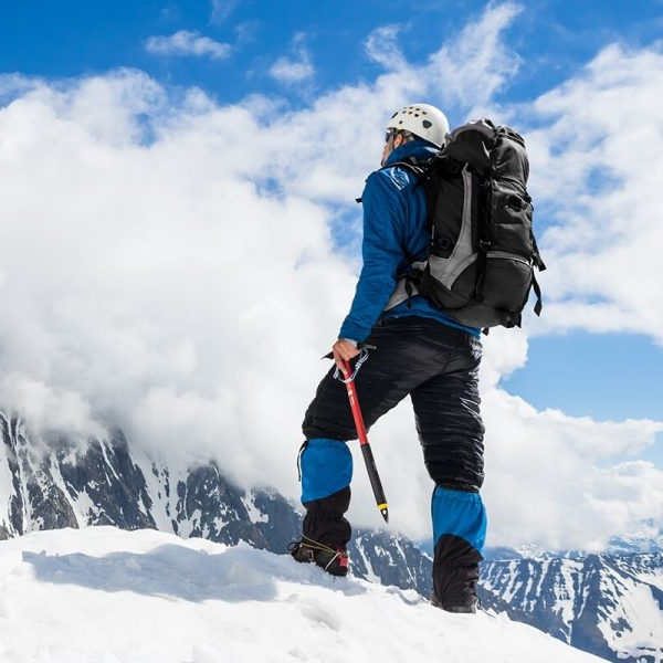 Insulated Down Pants with Full Leg Side Zippers and Goose Down Fill for Winter Hiking