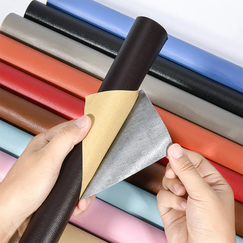Self-Adhesive Leather Repair Patch, Cuttable PU Leather Sofa Refinisher (19.7 x 53.9 Inches)