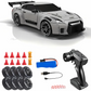 4WD RC Drift Car with Swappable Drift Tires and Rechargeable Battery, LED Track Lighting