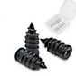 Tire Puncture Sealing Nails with Steel Core and Rubber Coating, 10 Pack