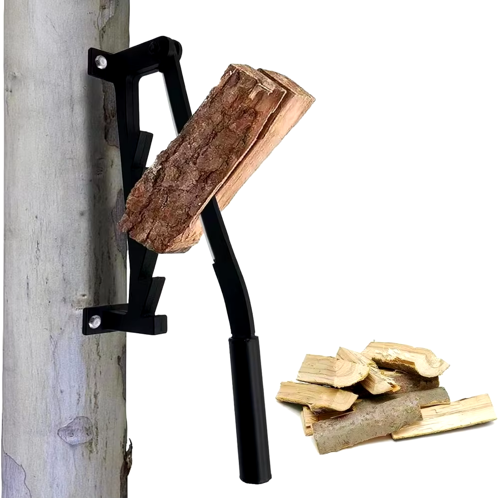 Hanging Carbon Steel Firewood Chopping Machine, Portable Wall Mounted Wood Splitter