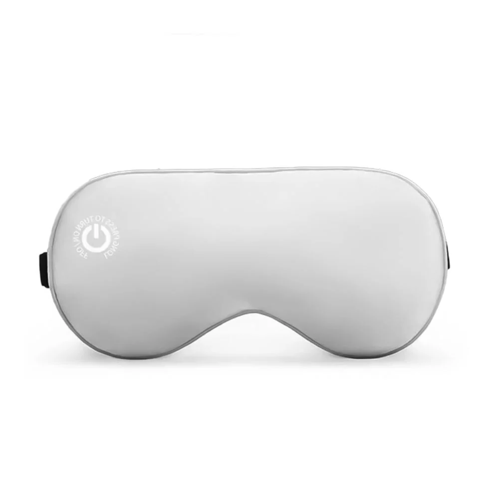 Heated Eye Mask with Rechargeable Battery and Gentle Vibration, Removable Silk Cover