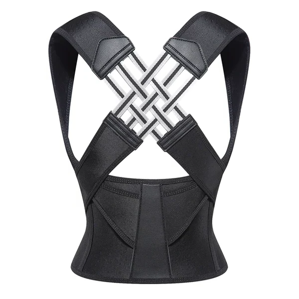 Upper Back Posture Corrector Brace with Adjustable Straps and Shoulder Support