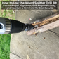 Firewood Drill Bit with Threaded Splitting Head and Three Interchangeable Shanks