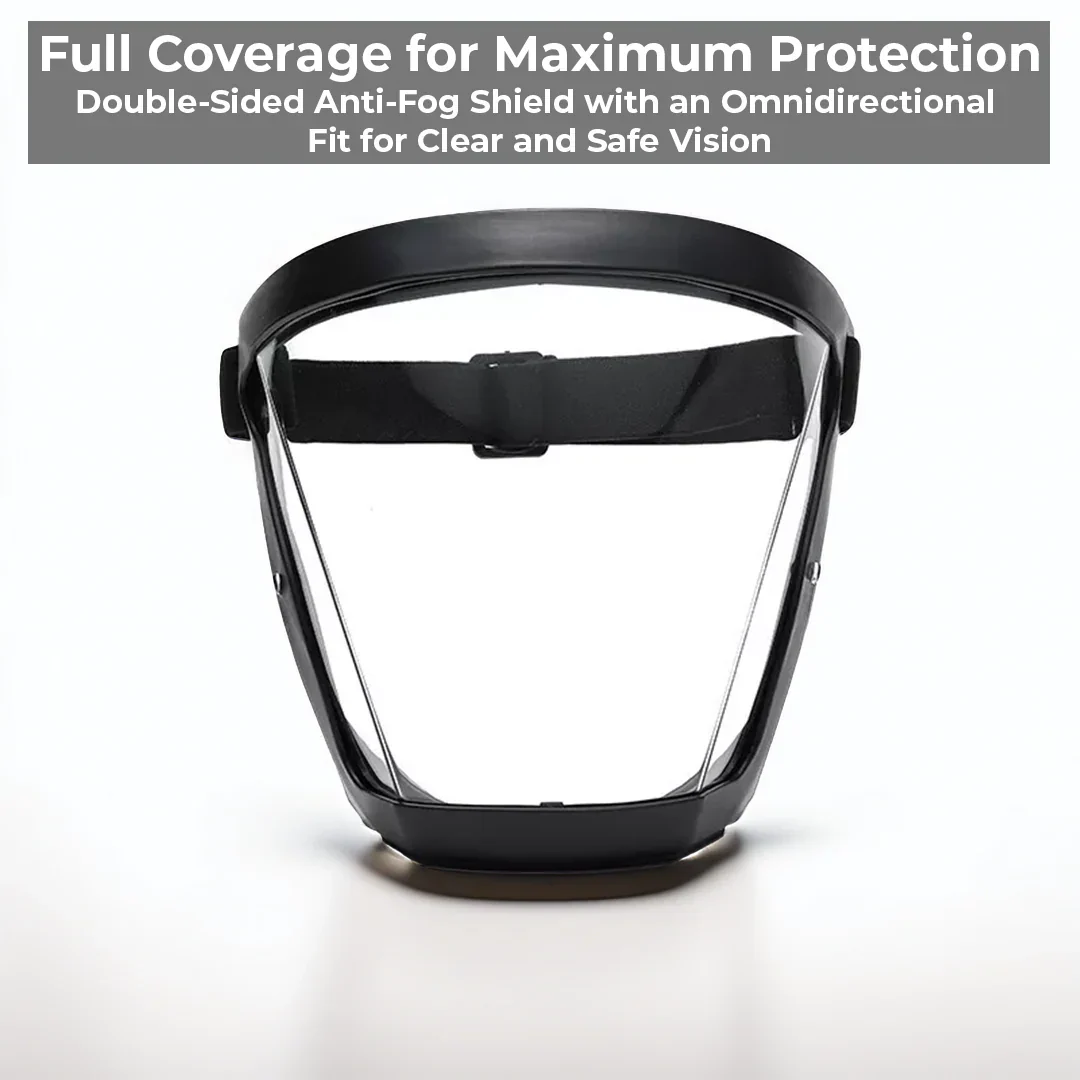 Protective Face Shield with Anti-Fog Coating and Detachable Filter All Vera Mart