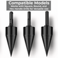 Firewood Drill Bit with Threaded Splitting Head and Three Interchangeable Shanks