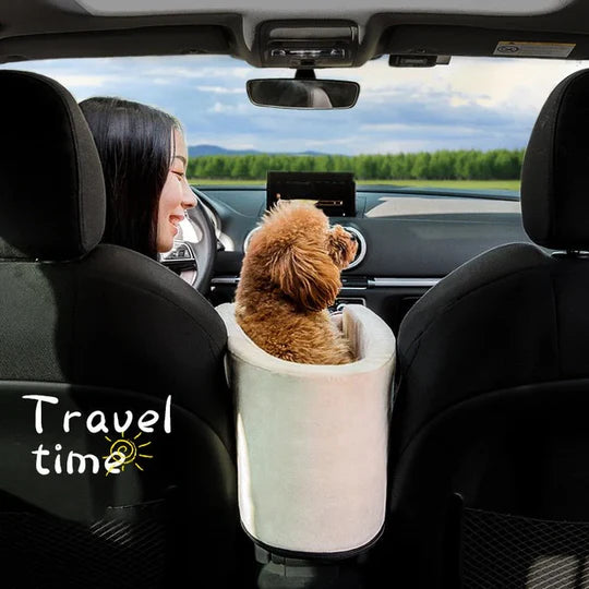 sjbackyard Pet Armrest Safety Seat, Car Seat Travel Bag for Small Dogs and Cats