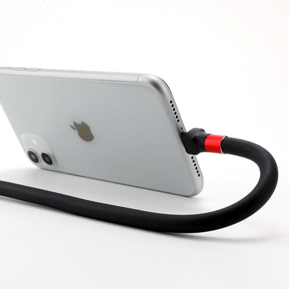 Multi-Function Charging Cable with Adjustable Phone Stand and Data Transfer