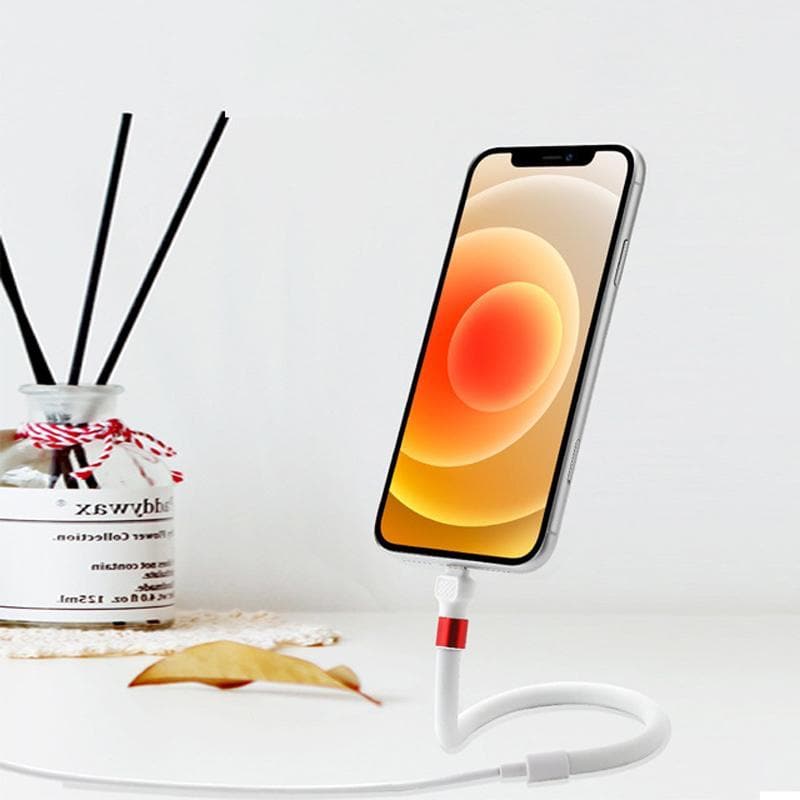 Multi-Function Charging Cable with Adjustable Phone Stand and Data Transfer