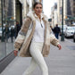Faux Fur Coat with Double Layer Insulation and Adjustable Hood, Oversized Fit